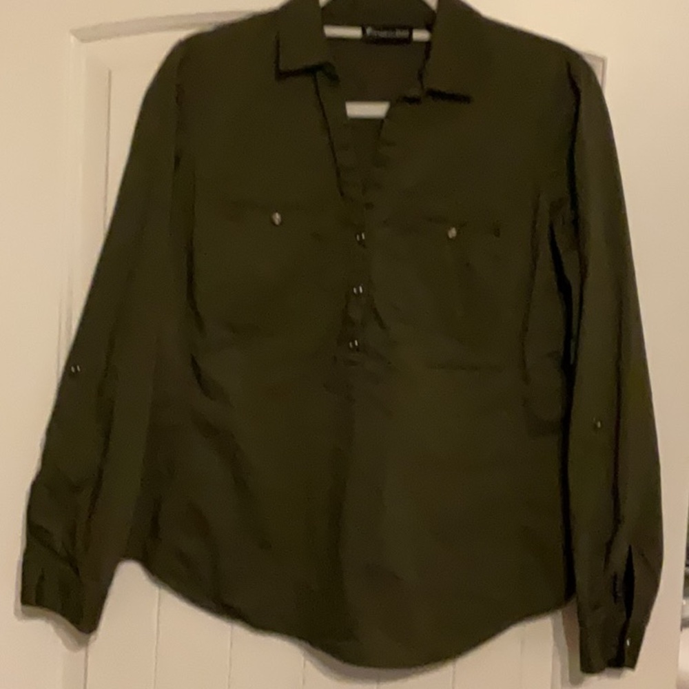 New York & Company Olive Blouse